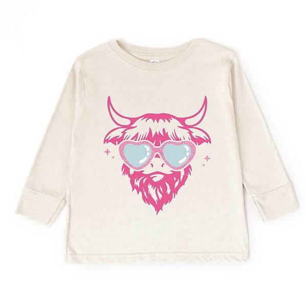 

Футболка с принтом Cow heart glasses glitter для малышей The Juniper Shop, Natural