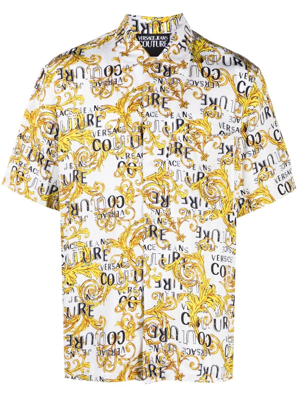 

Рубашка с короткими рукавами и принтом Baroque Versace Jeans Couture, белый