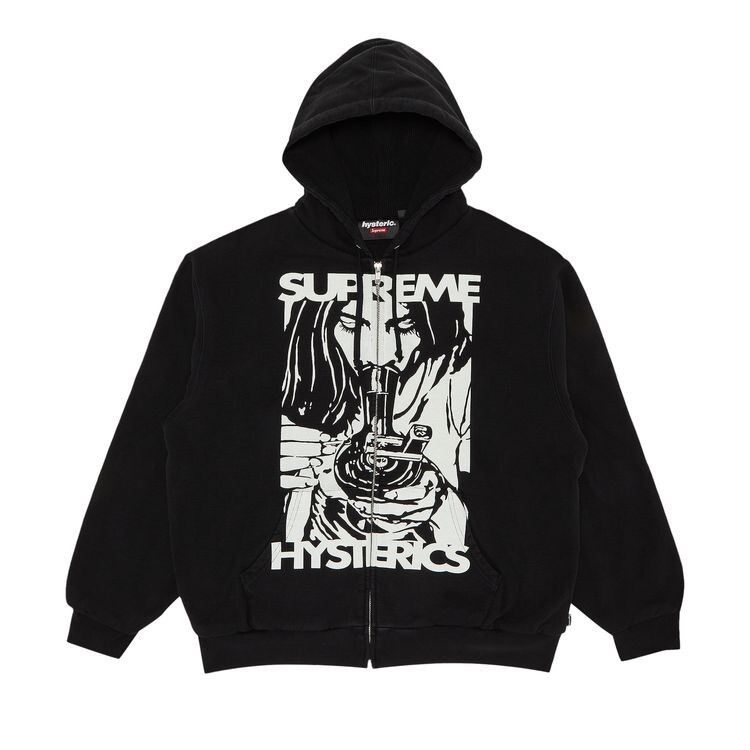 

Толстовка Supreme x HYSTERIC GLAMOUR Thermal Lined Zip Up Hooded Sweatshirt Black, черный