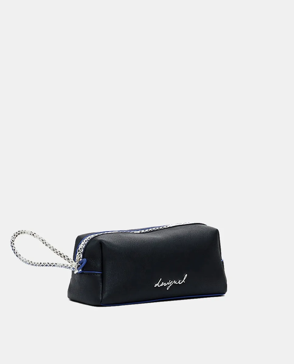 

Косметичка с эффектом кожи, средние контрасты Desigual, черный