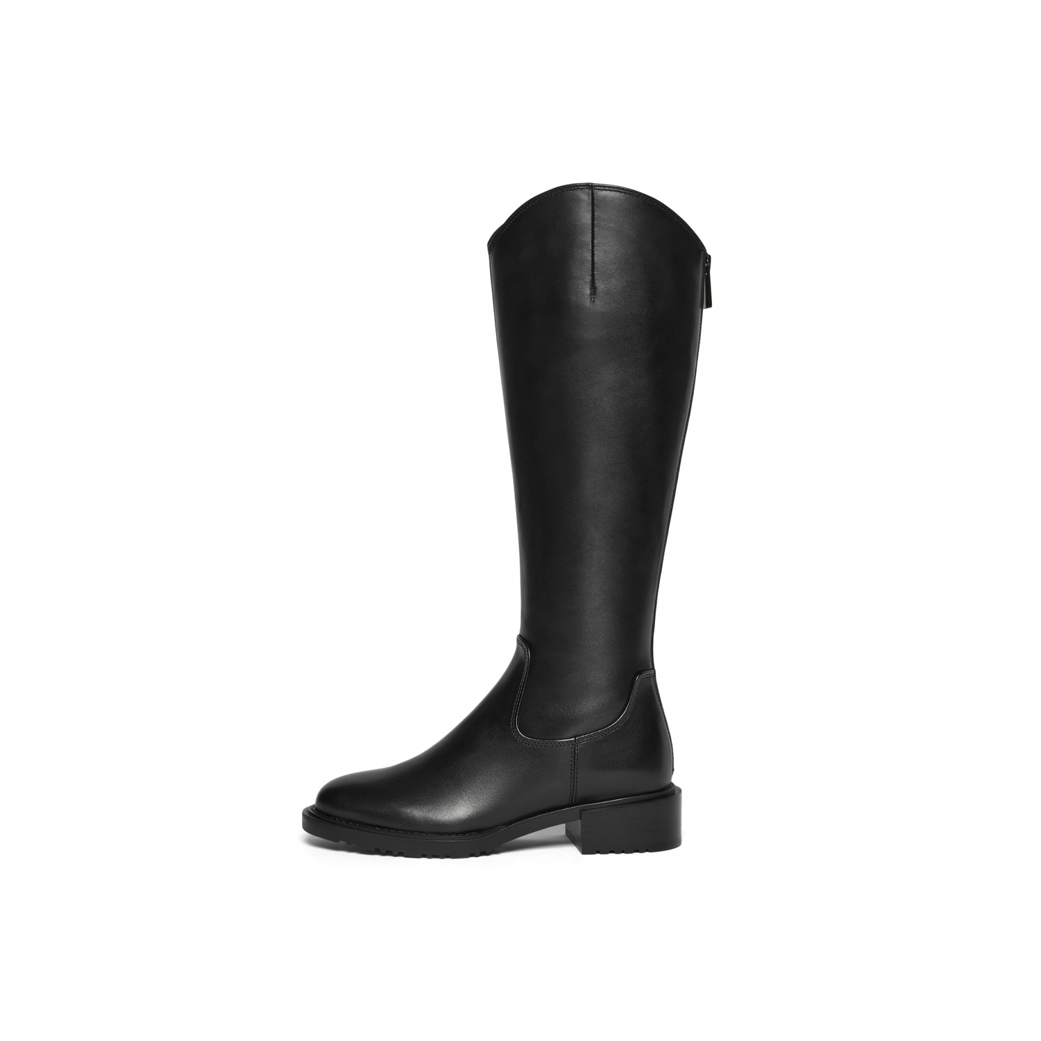 Joypeace Женские высокие ботинки до колена 4 см черные, цвет Black