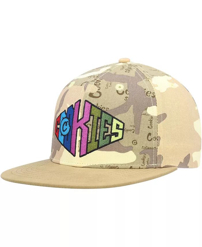 

Мужская кепка Snapback цвета загара и камуфляжа Cookies