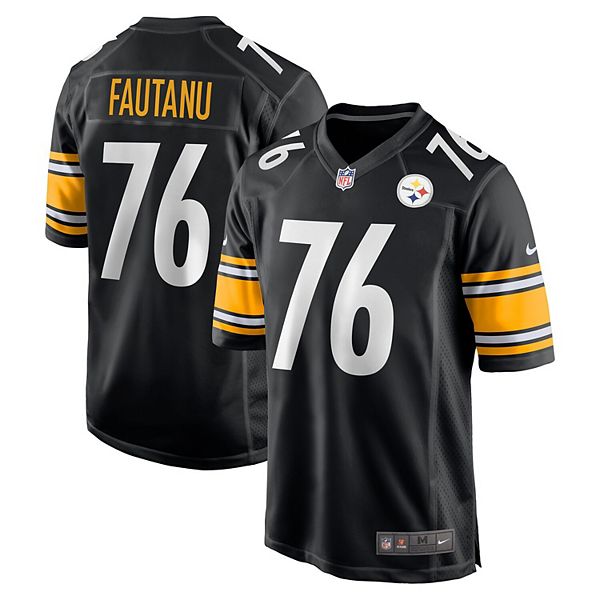 

Мужская игровая футболка Troy Fautanu Pittsburgh Steelers черная Nike
