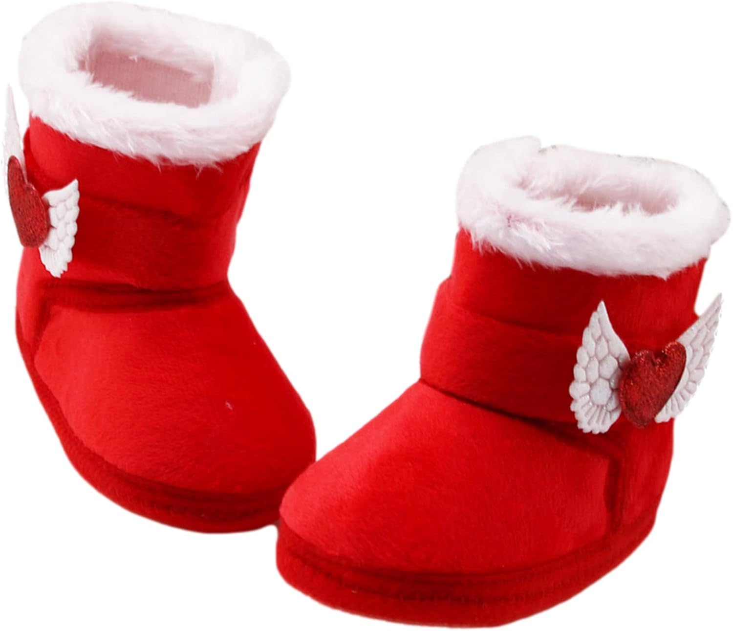 

Детские ботинки для девочек и мальчиков, нескользящие, зимние для новорожденных, теплые, на плоской подошве, повседневная обувь для прогулок для малышей YINNAGOO, A8-Red