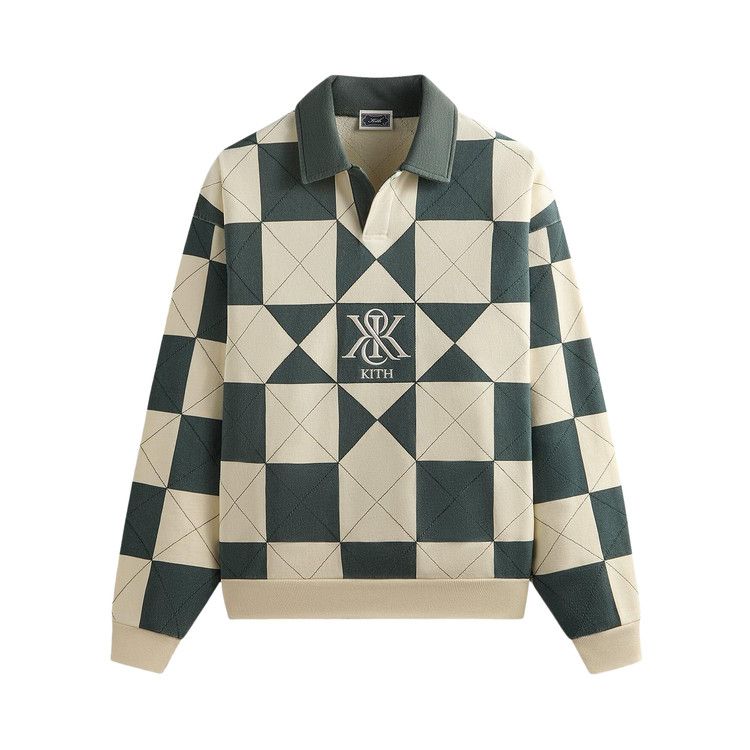 

Топ Kith Geo Quilted Nelson Rugby, Sandrift