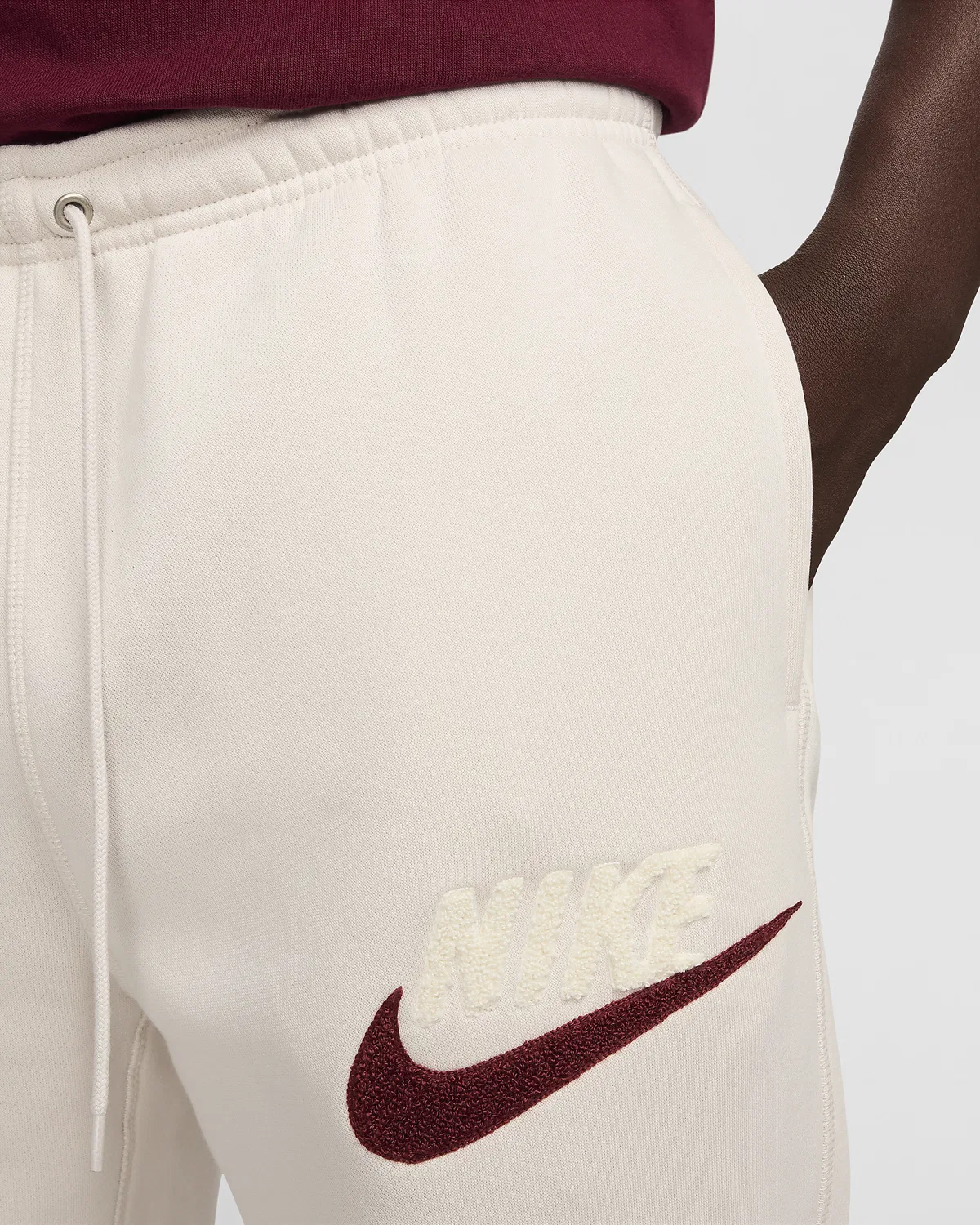 Мужские флисовые джоггеры Nike Club Fleece, Light Orewood Brown/Light Orewood Brown — фото 3