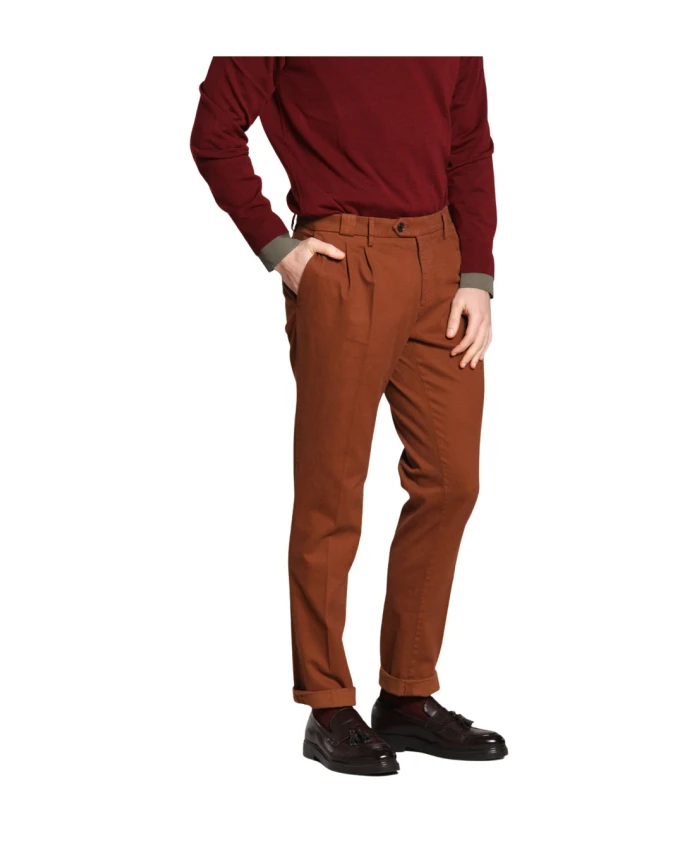 

Брюки чинос из хлопка и шерсти Mason'S, коричневый