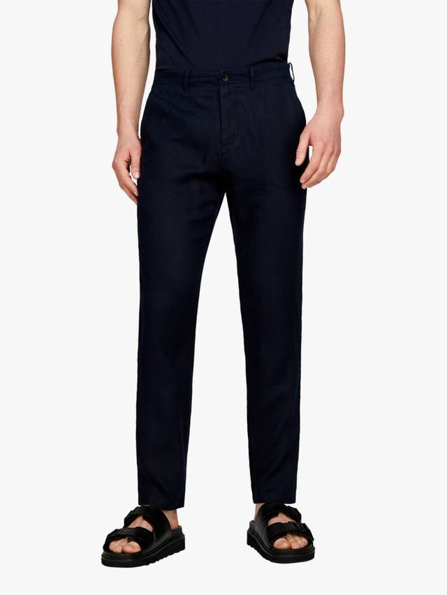 

Брюки из льна в облегающем крое SISLEY, Blue