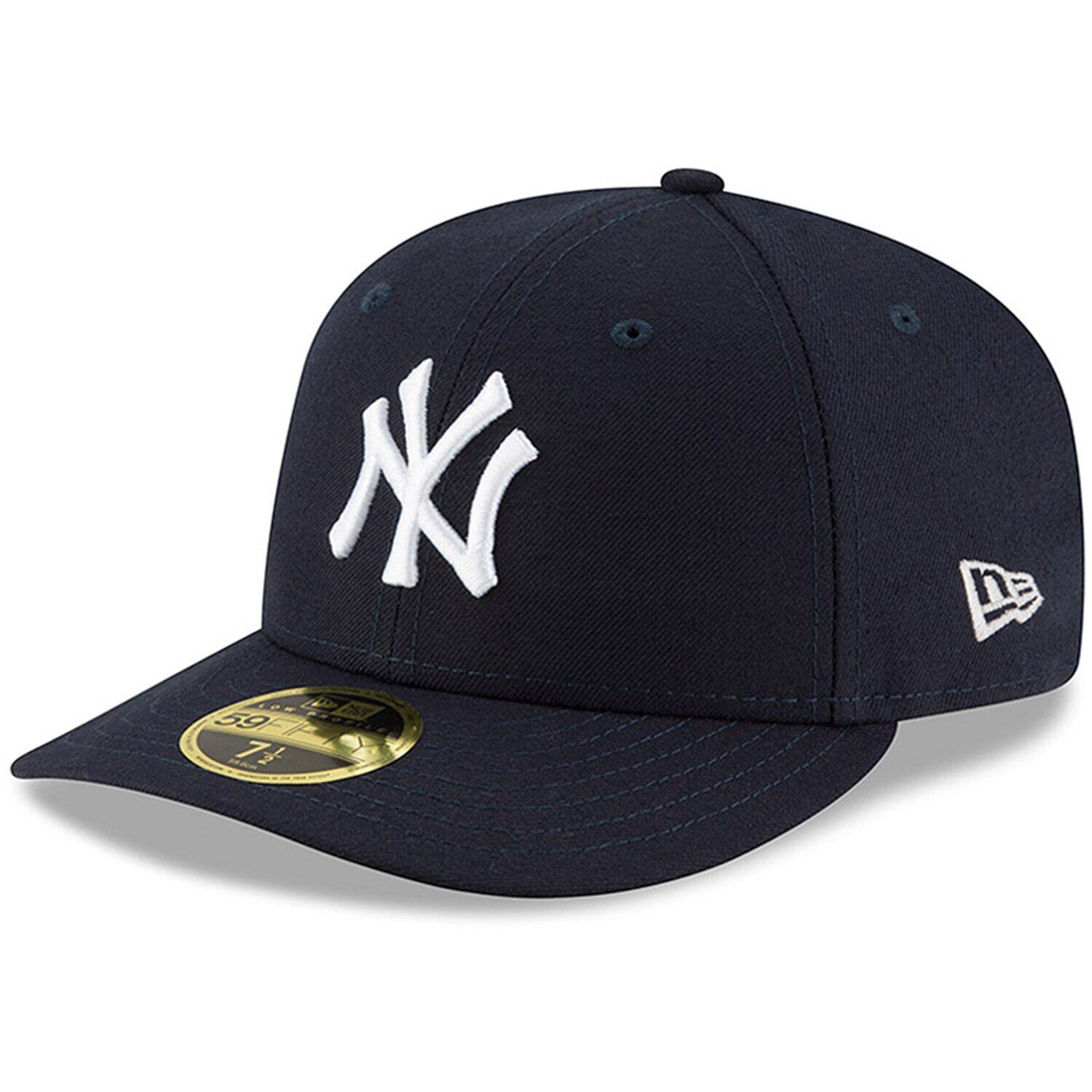 Мужская бейсболка New Era Navy New York Yankees из аутентичной коллекции для игры в поле с низким профилем 59FIFTY Облегающая шляпа — фото 4