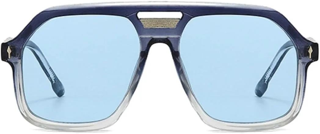 

Ретро солнцезащитные очки для женщин, модные градиентные оттенки, защита от УФ-излучения UV400, мужские панк-очки, сине-зеленые солнцезащитные очки Melrose, Blue