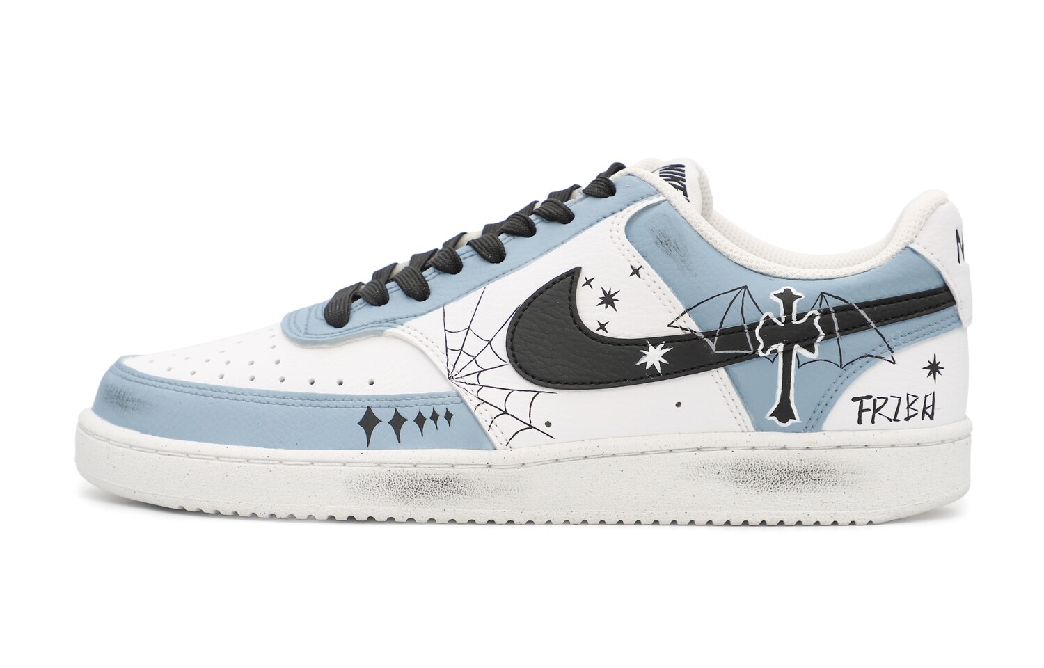 

Кроссовки Nike Court Vision Low Skateboarding Shoes Men Low-top White/blue, белый/синий