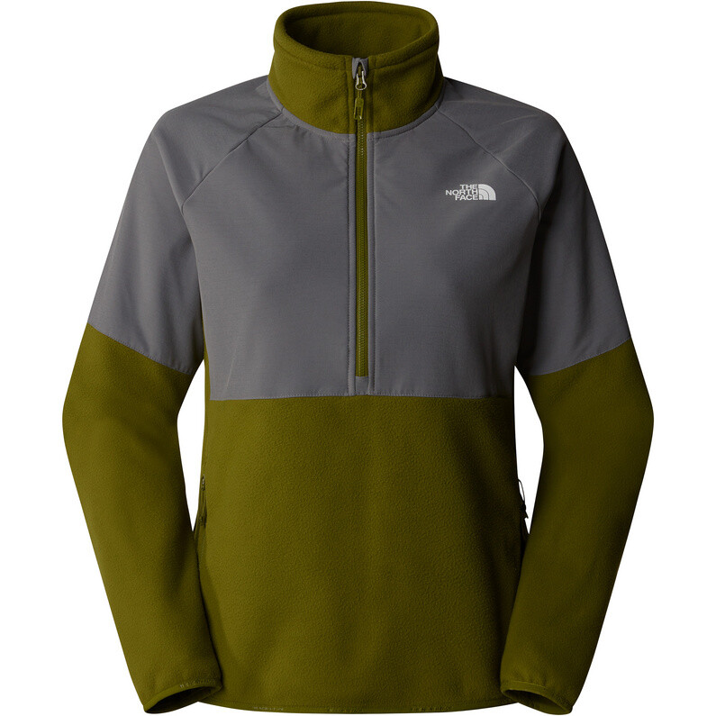 

Женский пуловер Glacier Heavyweight с молнией 1/2 The North Face, оливковый