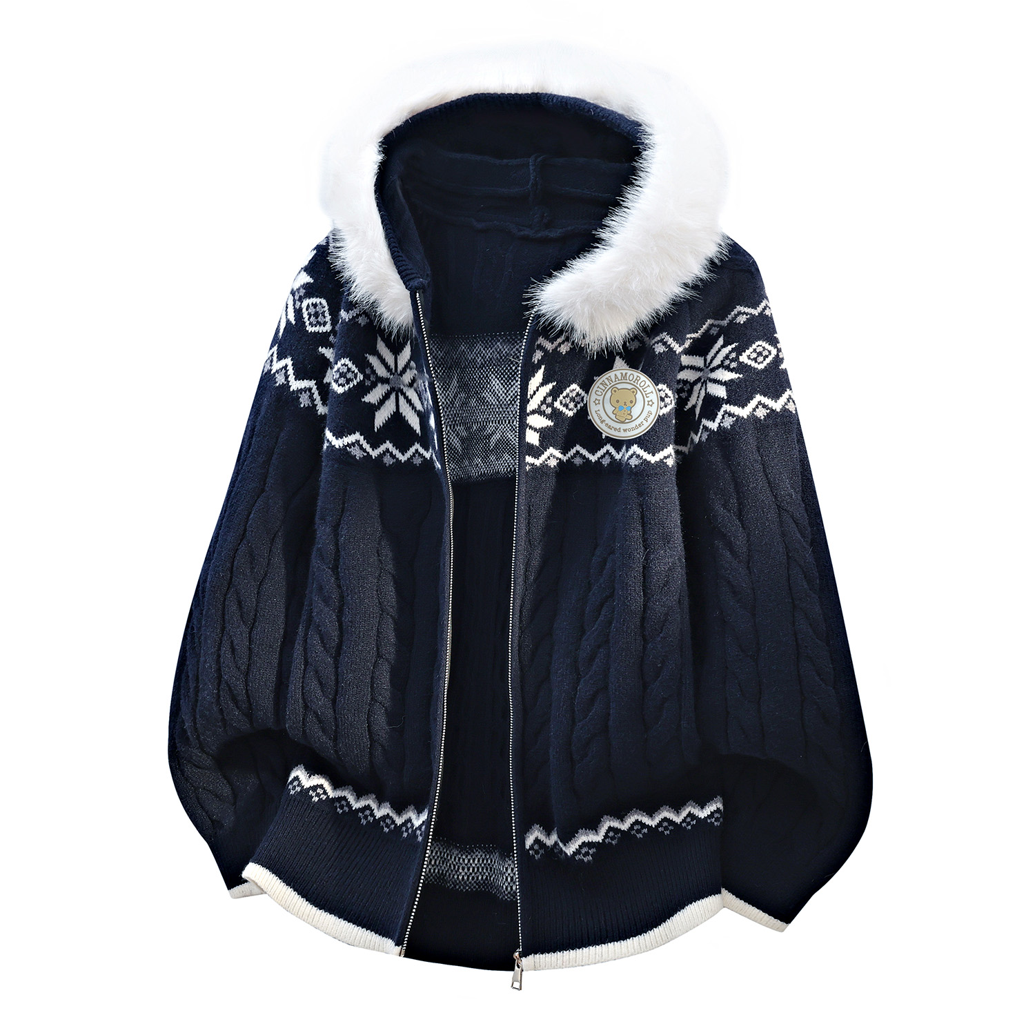 

Свитер Cinnamoroll Yugui Dog унисекс Sanrio, темно-синий