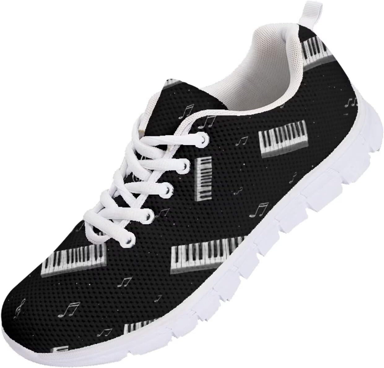 

Мужские кроссовки Funnydude Funny Print 2025, дышащие с сеткой, нескользящие, на шнуровке, Music Note