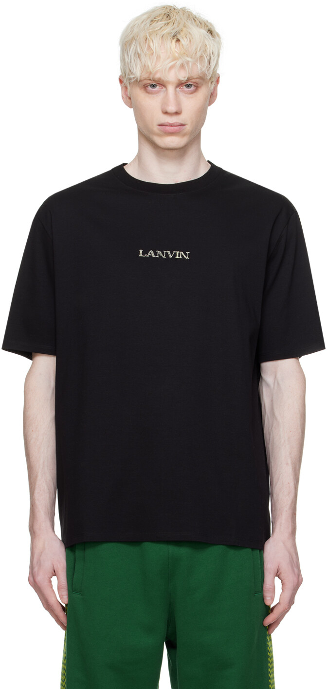

Черная футболка с вышивкой Lanvin, цвет Black