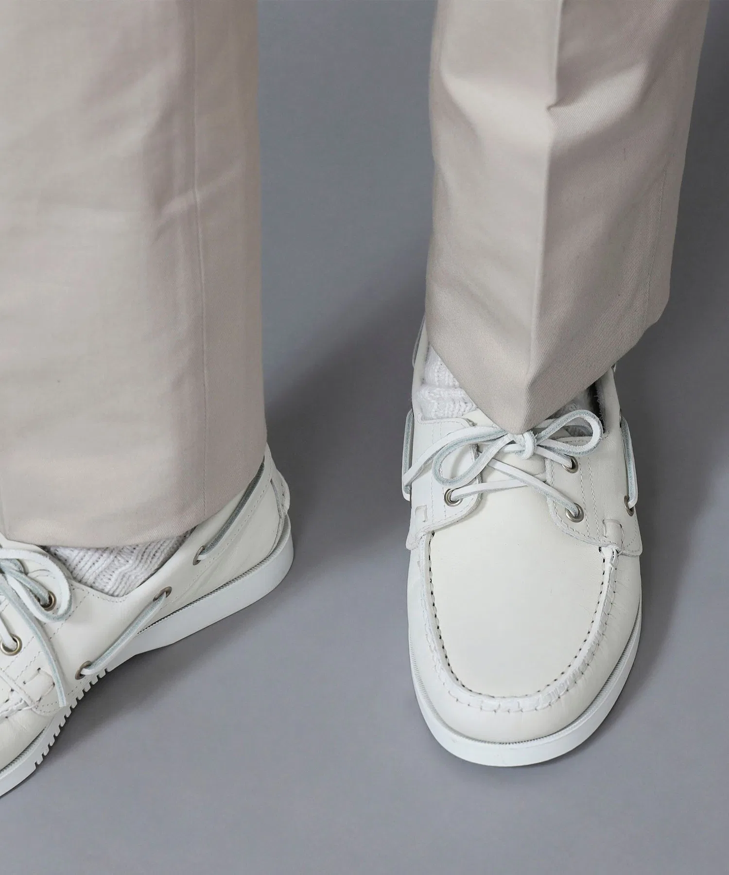 Мужские кожаные мокасины Paraboot BARTH белые
