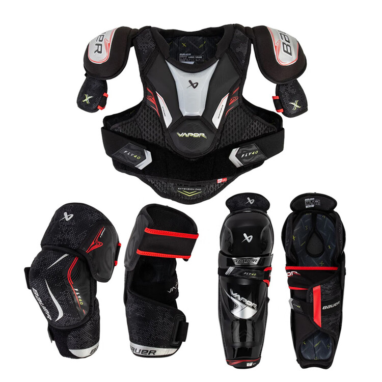 

BAUER Новая модель 2025 FLY40 Защитный комплект для хоккея, 3 предмета, размер L