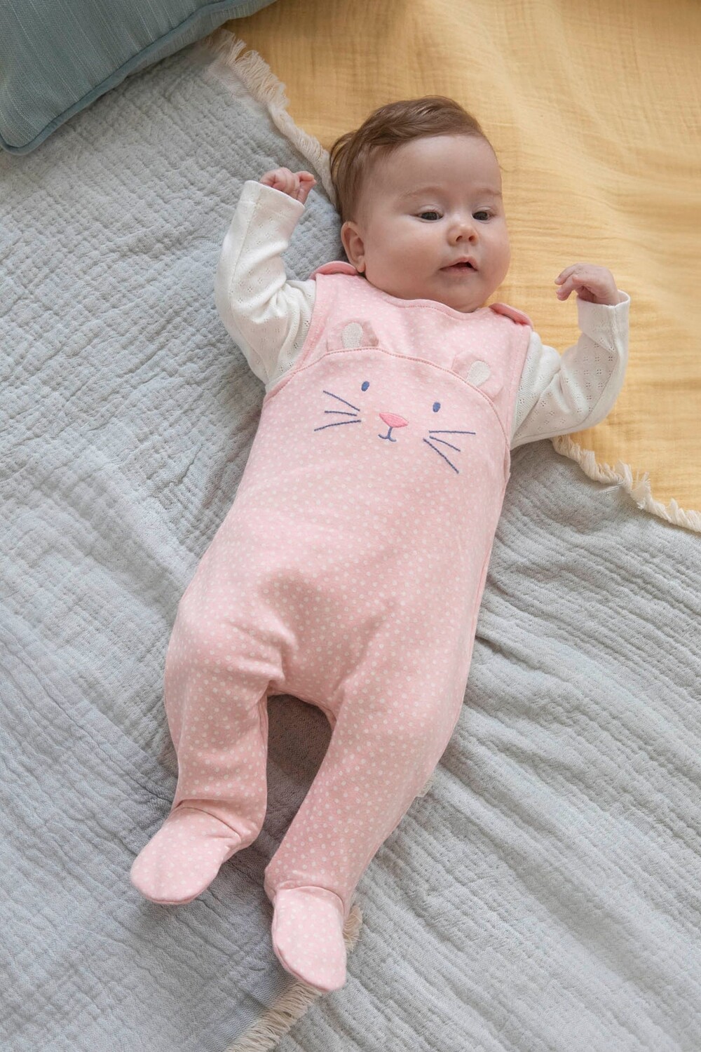 

JoJo Maman Bébé комплект из двух комбинезонов с мышкой Jojo Maman Bébé, розовый