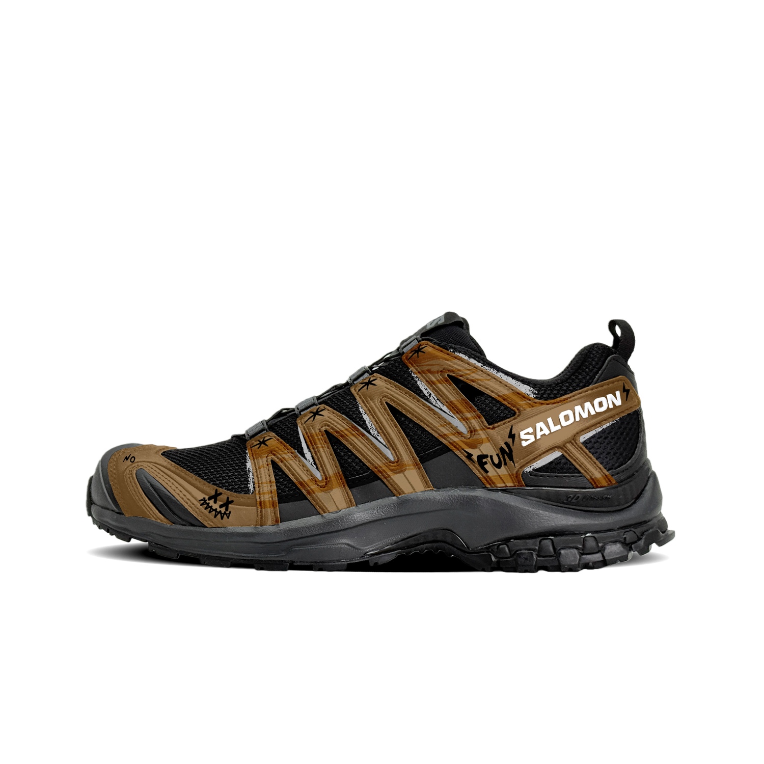 

SALOMON XA PRO 3D Cushioning Breathable Low top Running Shoes Unisex коричневый черный