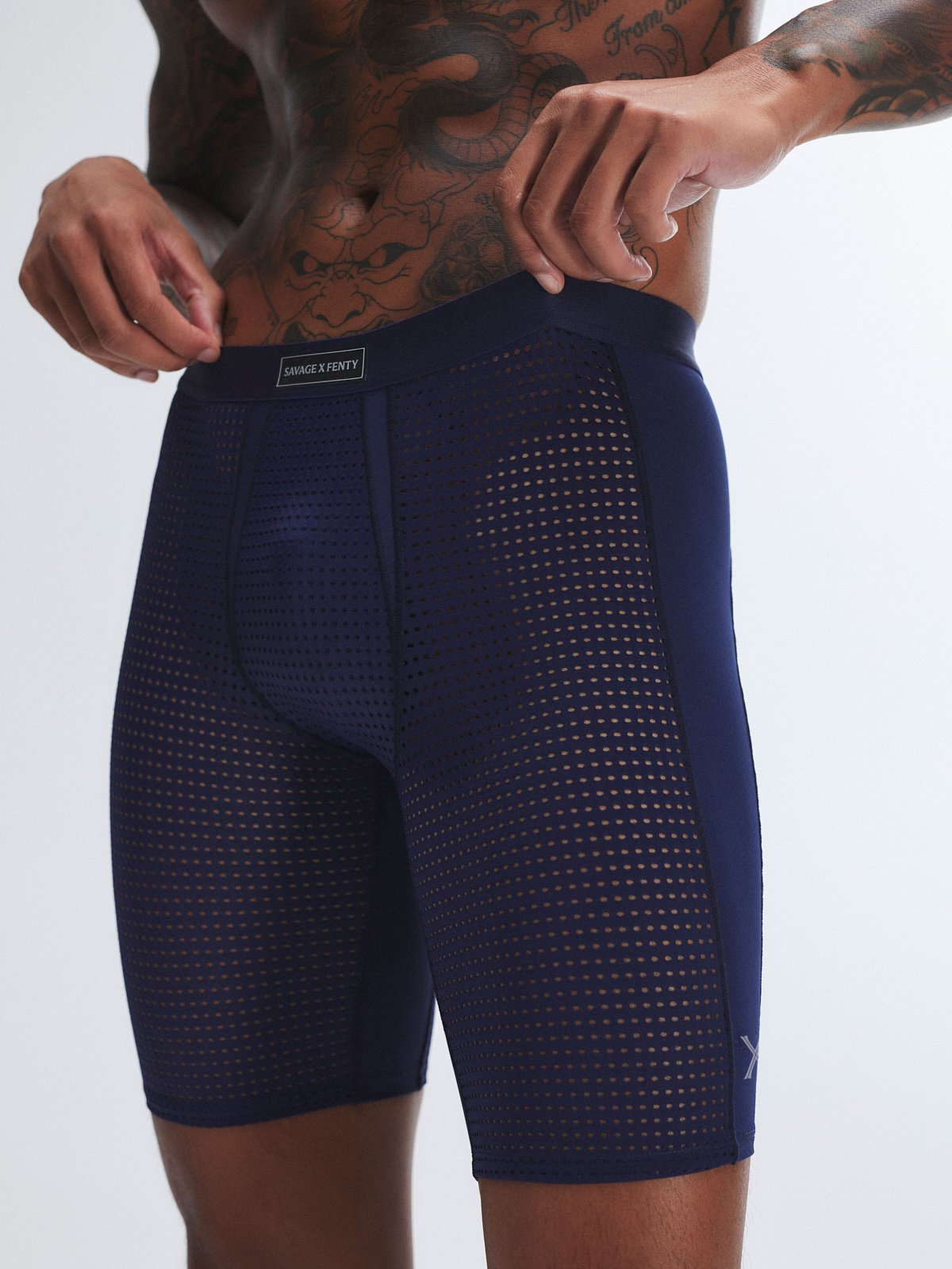

Трусы боксеры Savage X Fenty Savage X Performance Long, цвет Dark & Stormy Blue