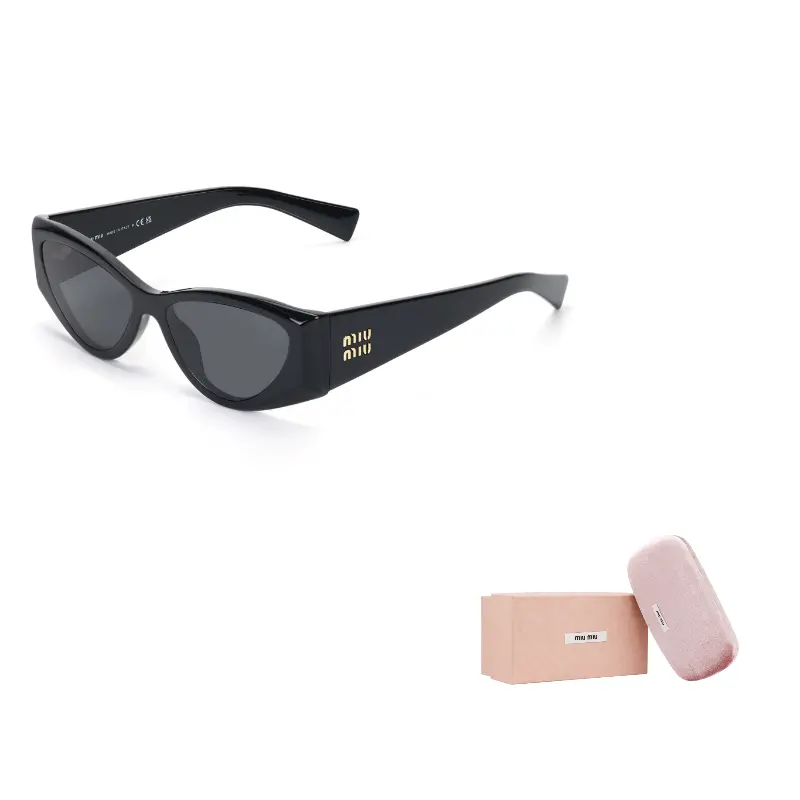 

MIU MIU Кошачий глаз солнцезащитные очки с логотипом, Black