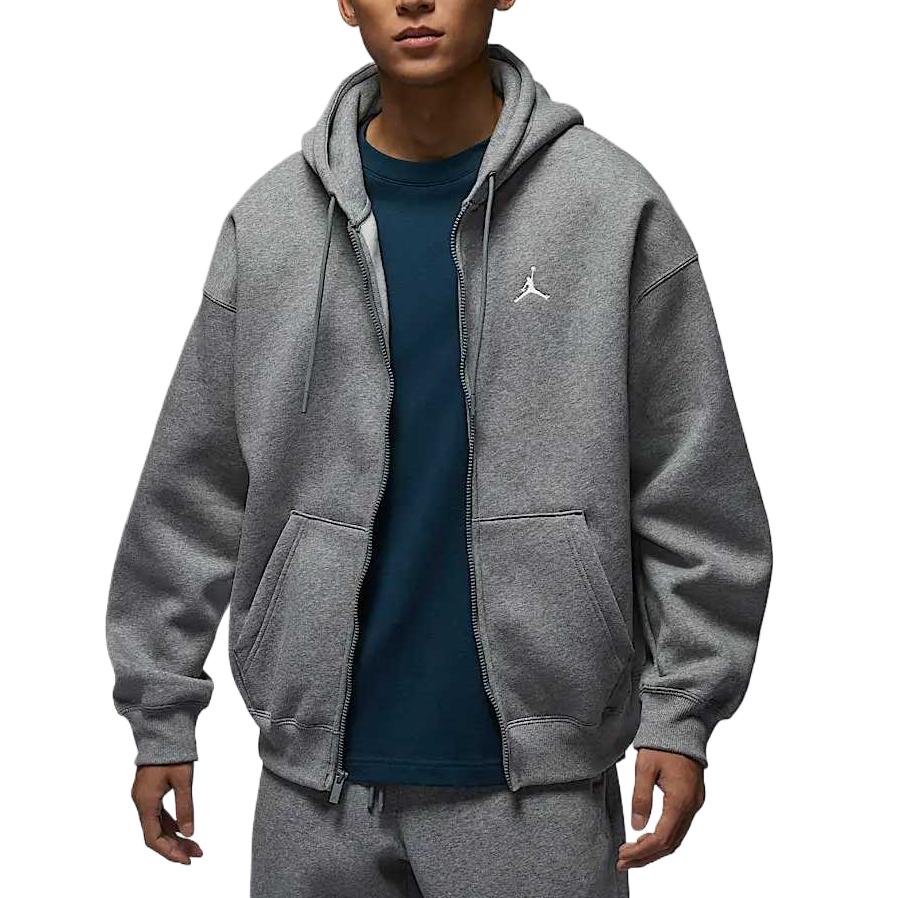 Jordan Бруклинская флисовая толстовка SS25 мужская Carbon Gray/Sail White — фото 3