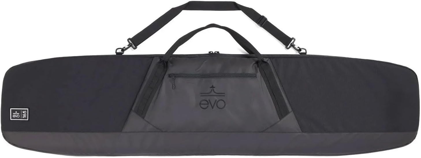 

Сумка для сноуборда Evo Padded - переработанный 600D PET Ripstop | Съемный плечевой ремень, карман для удостоверения личности, карман на молнии | Подходит для досок длиной 155 см, Black, Черный, Сумка для сноуборда Evo Padded - переработанный 600D PET Rip