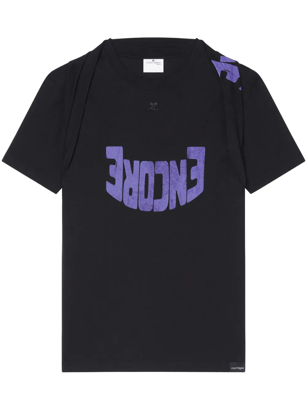 

Футболка с графичным принтом Courrèges, черный