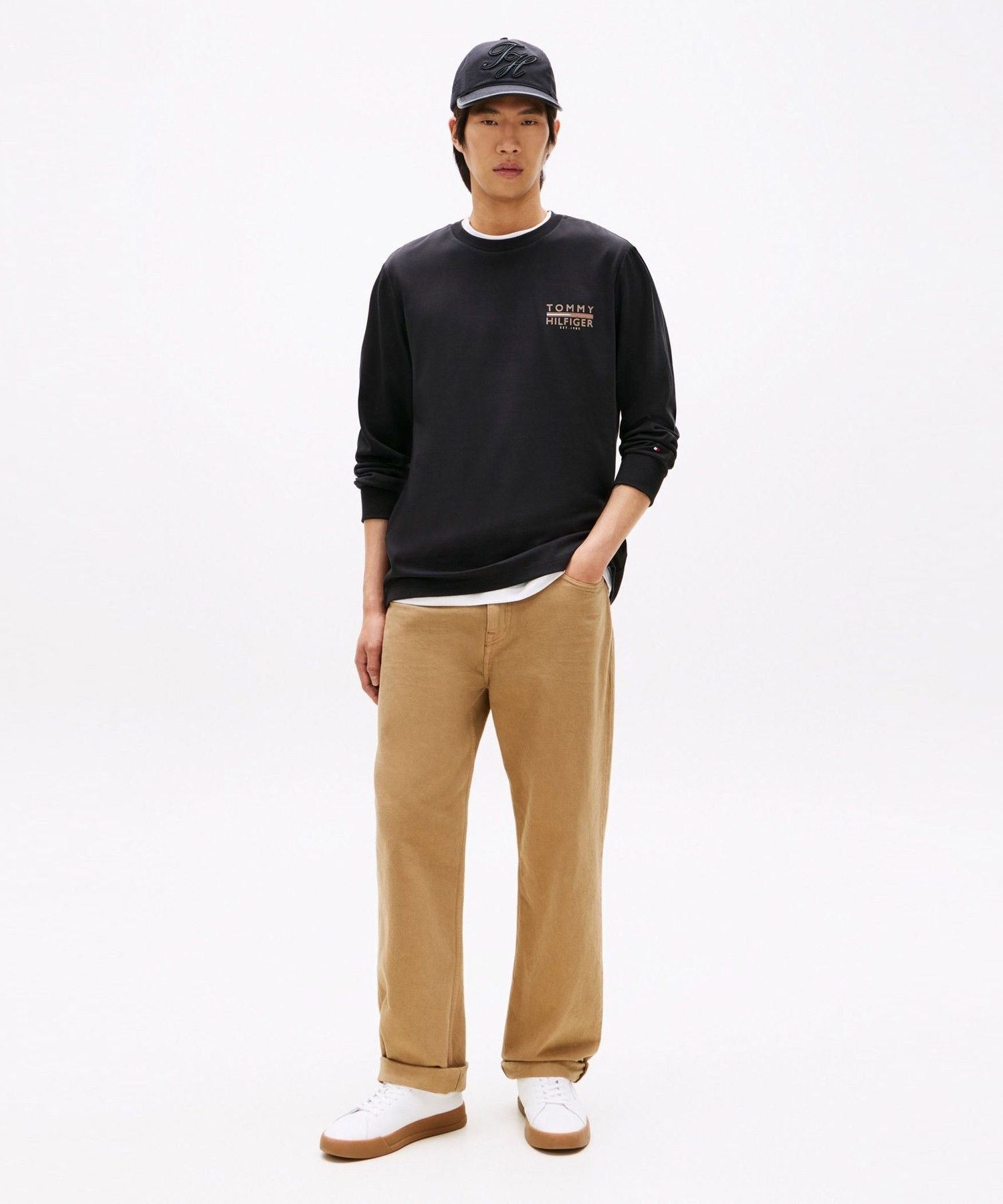 Футболка с длинным рукавом Icon Interlock TOMMY HILFIGER, Black BDS — фото 3