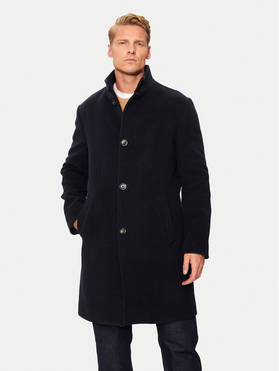 

Шерстяное пальто стандартного кроя MW0MW37956 Tommy Hilfiger, синий
