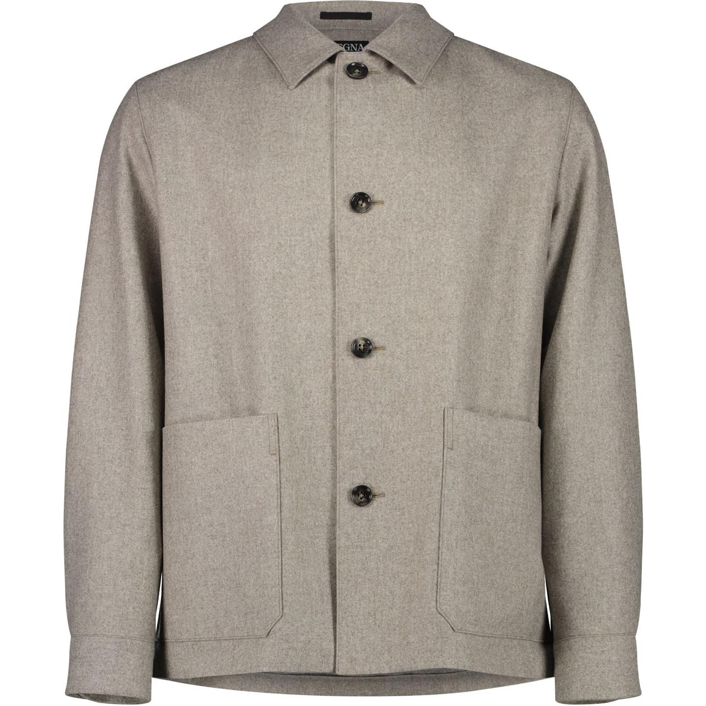 

Ermenegildo Zegna Пиджак прямой с пуговицами и ровным краем, Gray