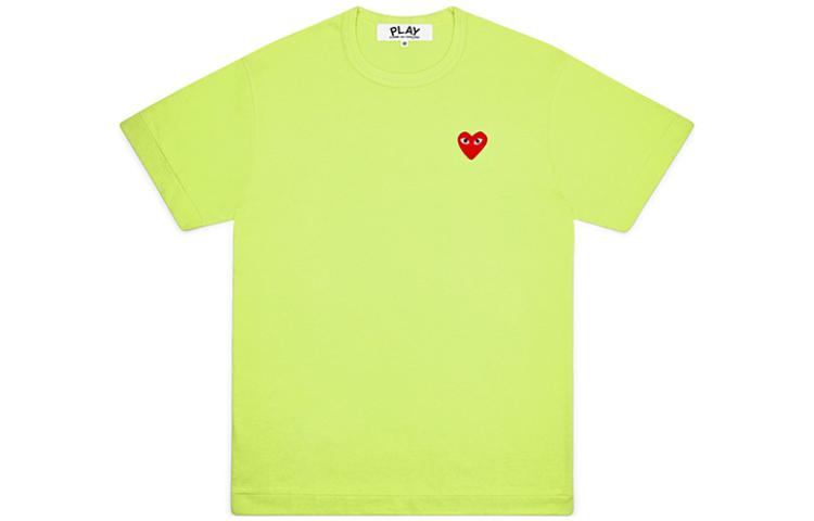 

Футболка Comme Des Garcons Play с красным пастельным логотипом CDG Play