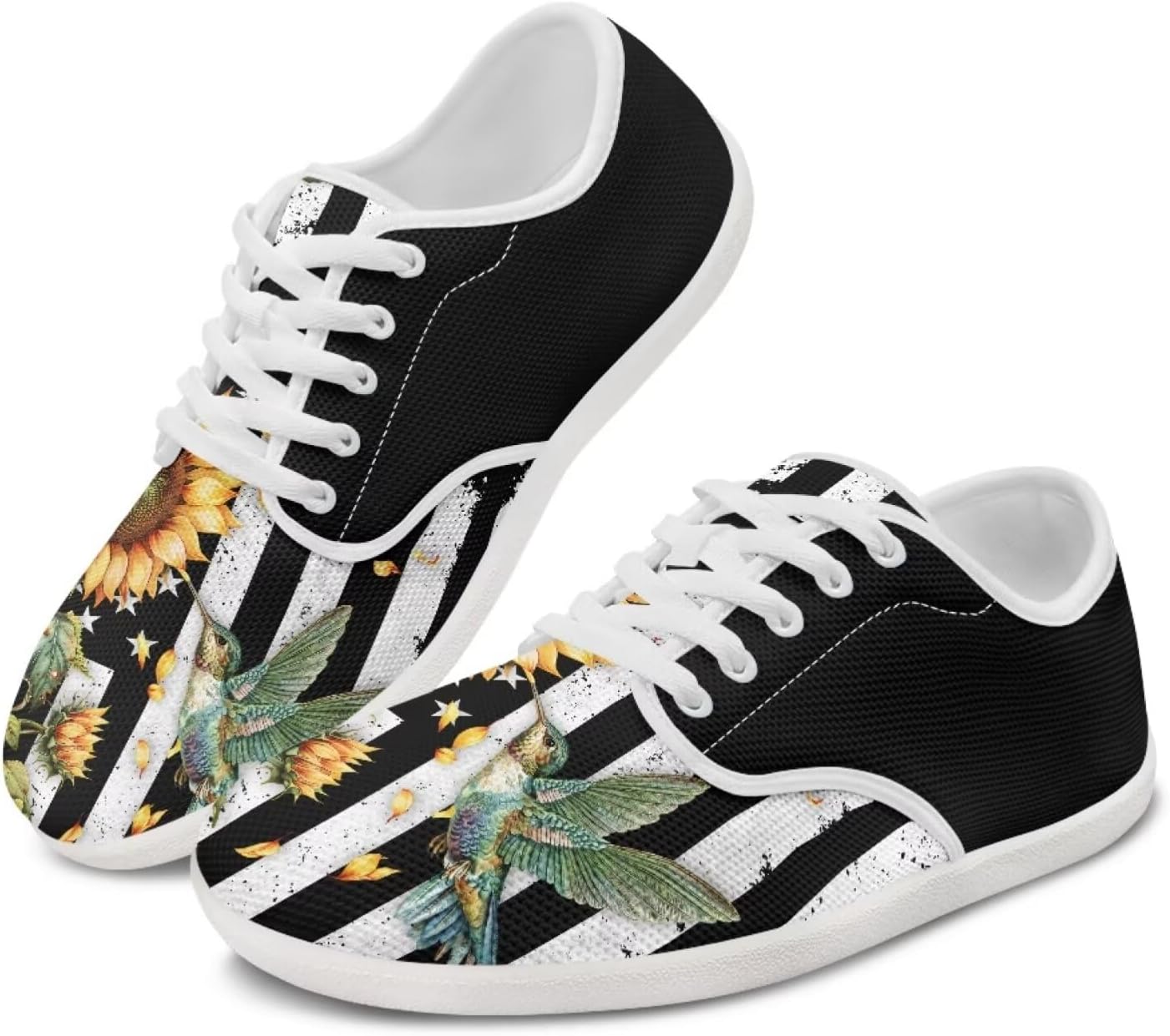 

Женские кроссовки для бега с колибри, повседневные танцевальные туфли, деловые лоферы, балетки, прогулочные кроссовки Ecaestolph, черный