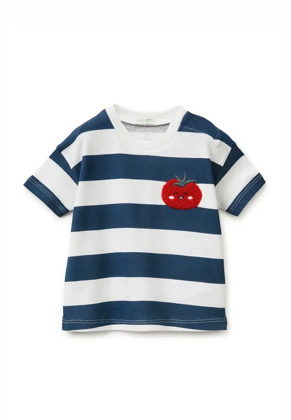 Футболка с принтом Boxy fit United Colors Of Benetton, белый