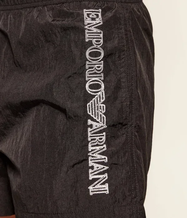 Пляжные шорты regular fit Emporio Armani, черный — фото 3