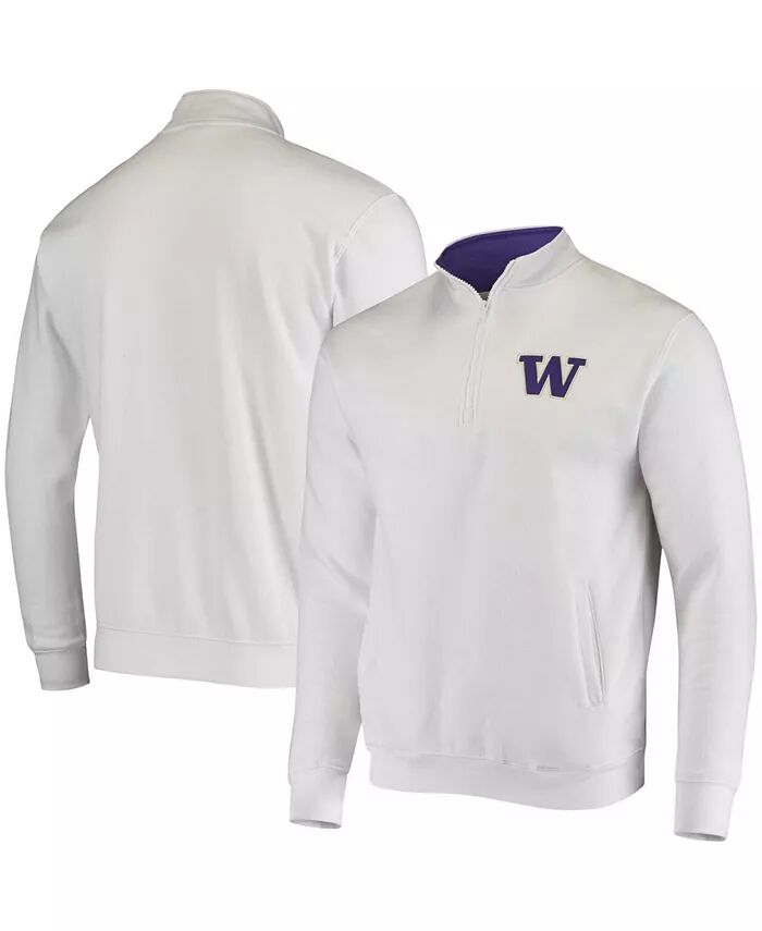 

Мужская белая толстовка Washington Huskies Tortugas Logo с застежкой-молнией на четверть Colosseum