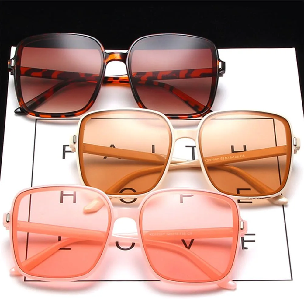 

Солнцезащитные очки без оправы большого размера для женщин, винтажные солнцезащитные очки для женщин, большие очки в оправе для мужчин с заклепками HDUBFY, 9