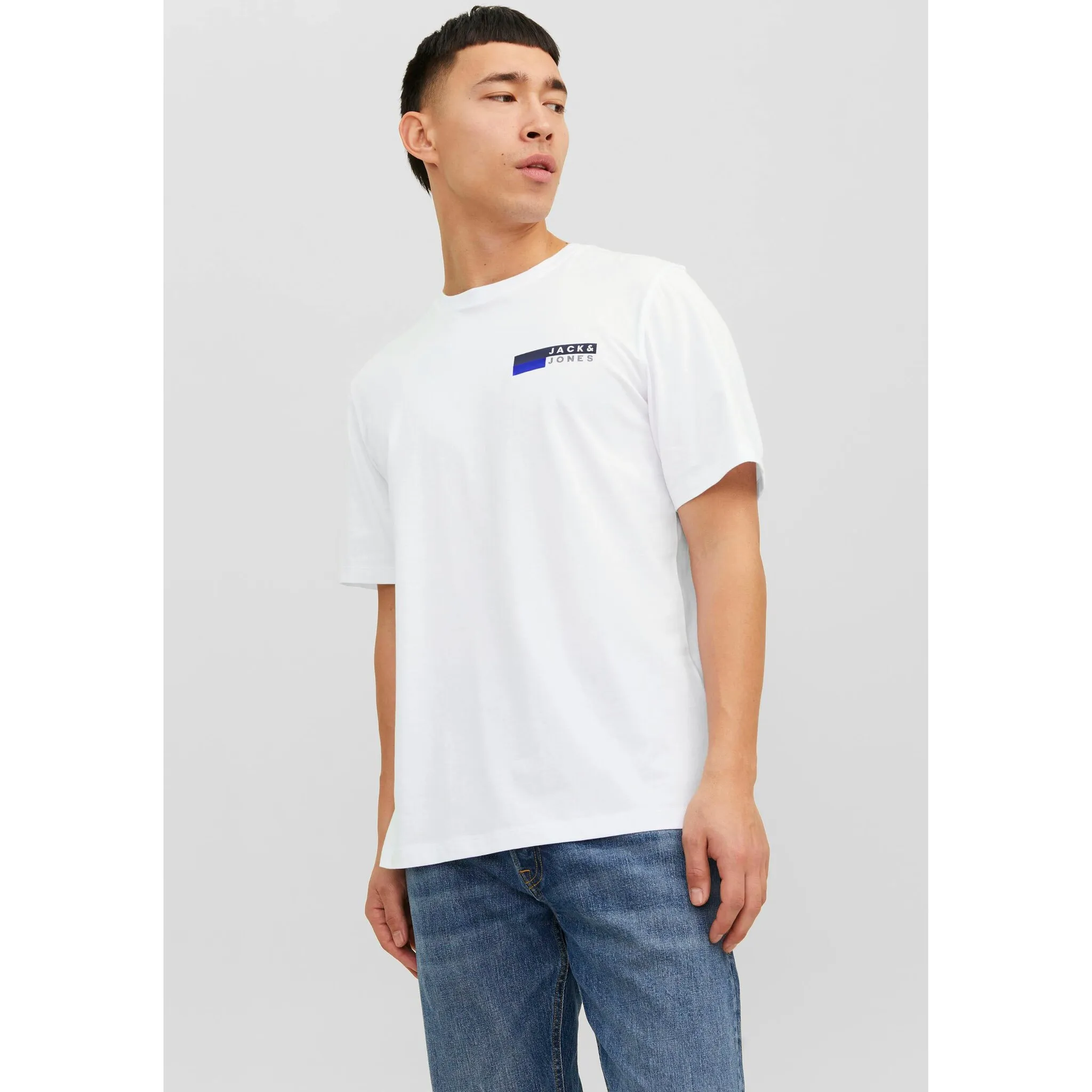 

Рубашка с круглым вырезом Jack & Jones "JJECORP LOGO TEE PLAY SS O-NECK NOOS", белый
