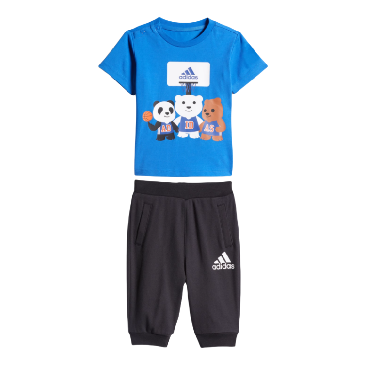 

Повседневная спортивная одежда для младенцев и малышей Adidas, синий/черный