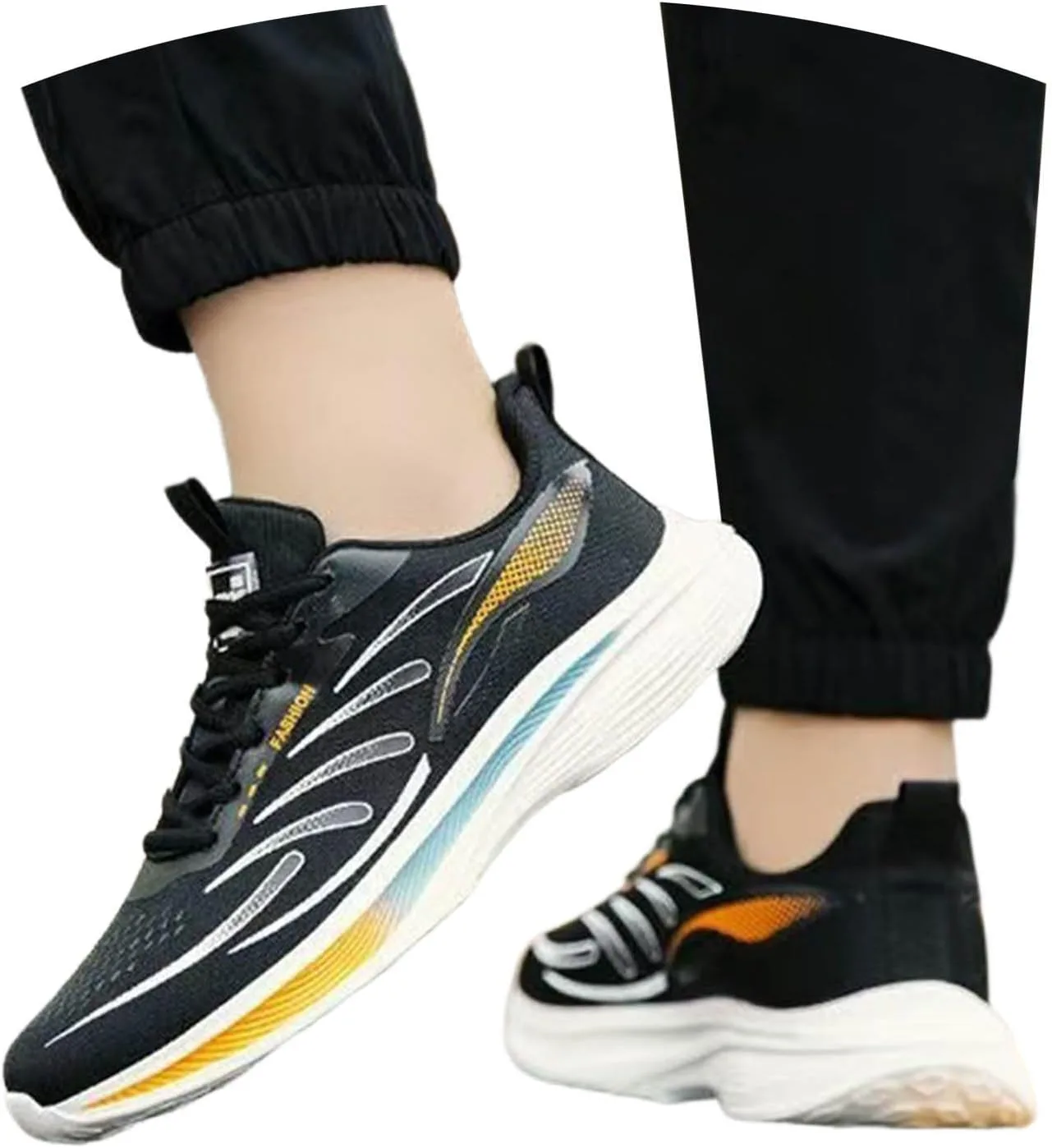 Кроссовки Herren 2026 Neu, Ultra-Leicht Eva-Sohle Kaltkleber Sportschuhe, Bequeme Weichboden Laufschuhe fur Herren в Гросгресене, Freizeitschuhe Generic, оранжевый — фото 2