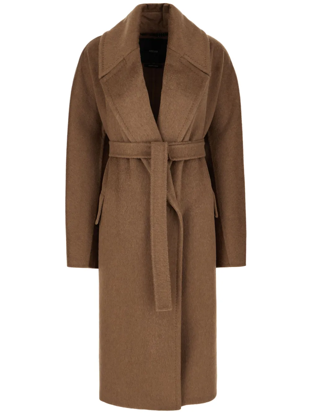 

Длинное пальто с поясом MAX MARA, коричневый