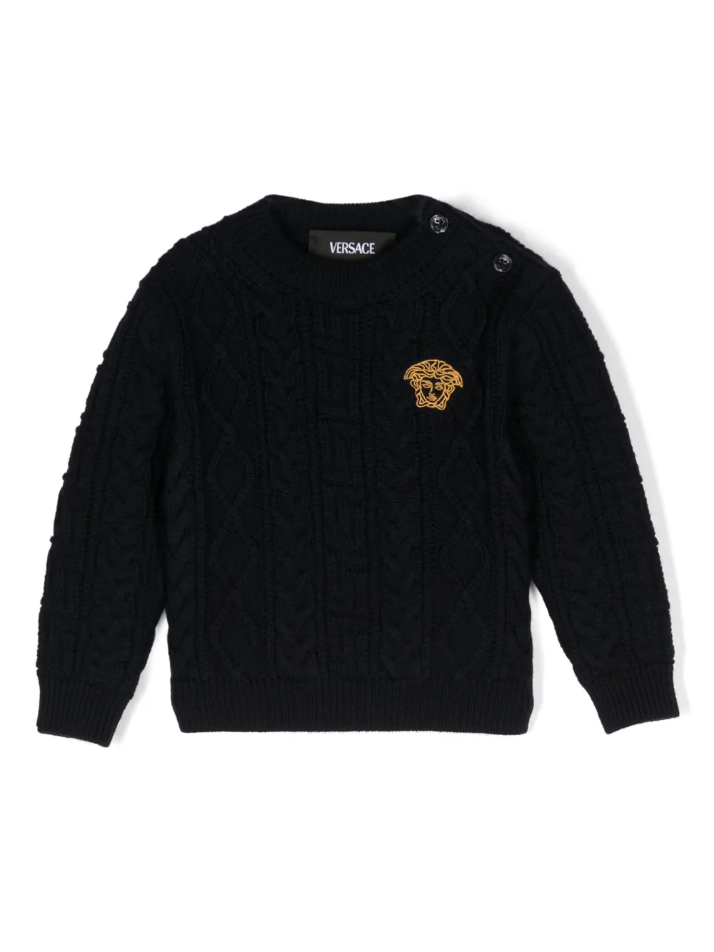 

Джемпер с вышивкой Medusa Versace Kids, синий
