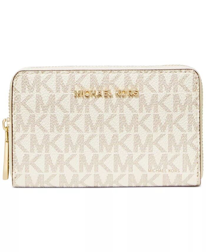 

Чехол для визиток с логотипом Jet Set на молнии Michael Kors, серый