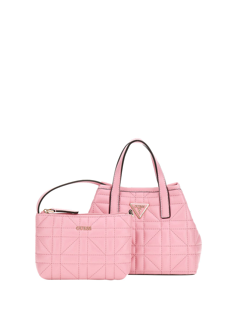 

Розовая женская сумка через плечо Guess