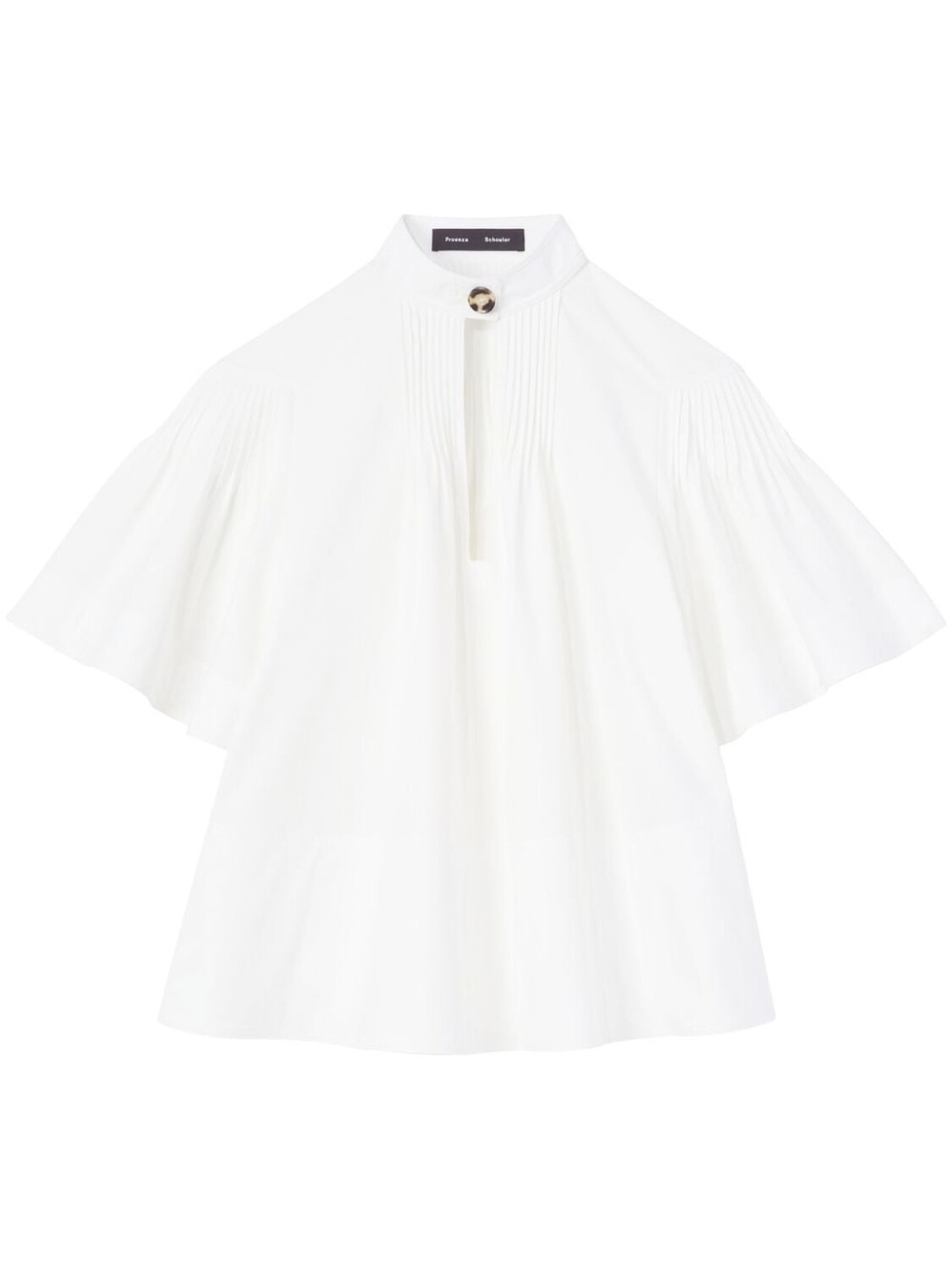 

Proenza Schouler pintuck-detail flared blouse, белый