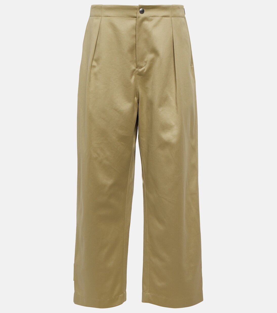 

Прямые брюки из хлопка Burberry, зеленый