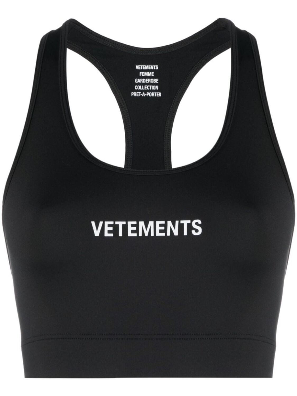 

VETEMENTS спортивный бюстгальтер с логотипом, черный