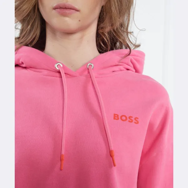 Толстовка стандартного кроя с принтом ecaisy Boss, розовый — фото 4