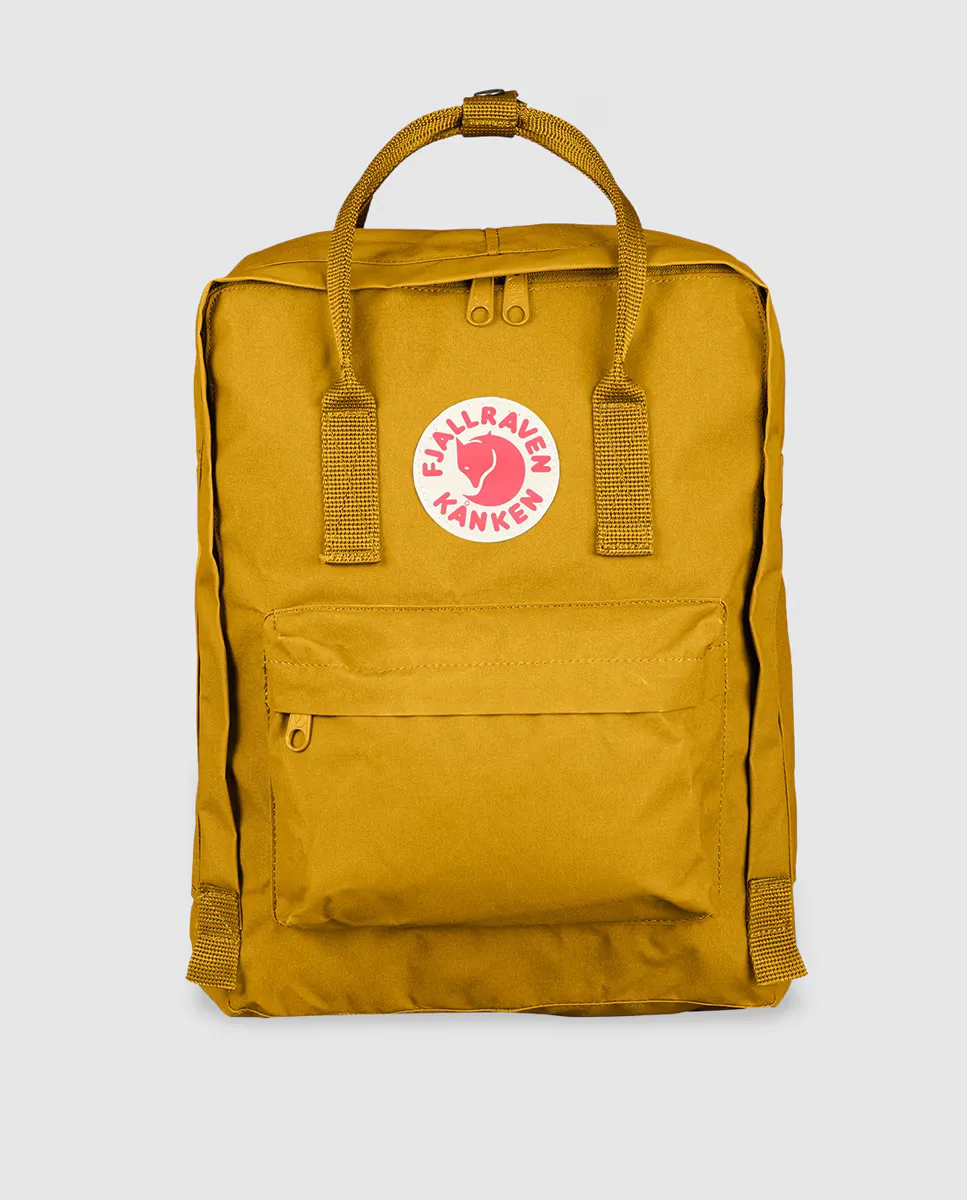 

Унисекс рюкзак Fjällräven Kanken горчичного винила на молнии, горчичный