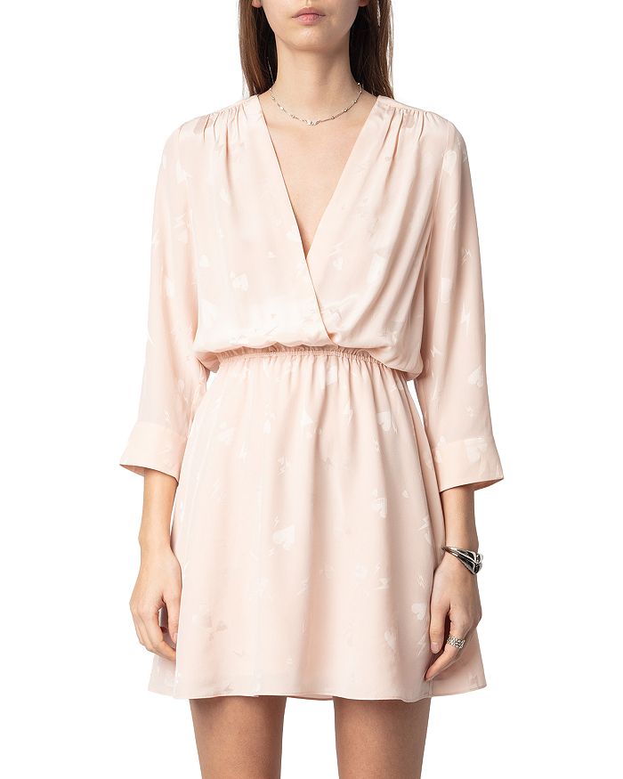 

Платье Rucus Silk Flash Heart Zadig & Voltaire, розовый